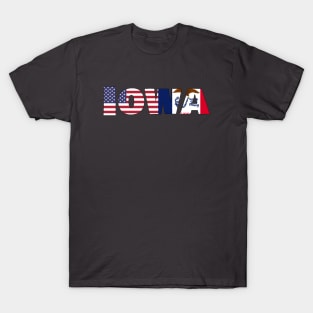 Iowa State/American Flag Logo T-Shirt